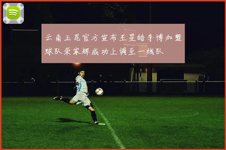 云南玉昆官方宣布王星皓李博加盟球队荣家辉成功上调至一线队